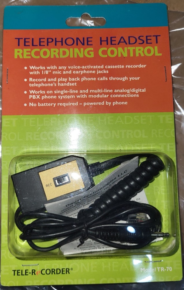 DAV-TR-70 Telephone Headset Recording Control