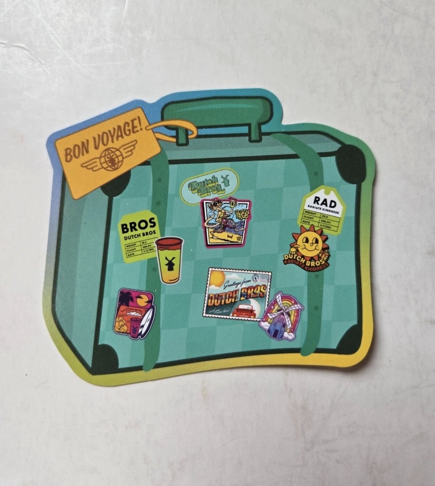 DUTCH BROS MAY 7 2025 STICKER SUITCASE