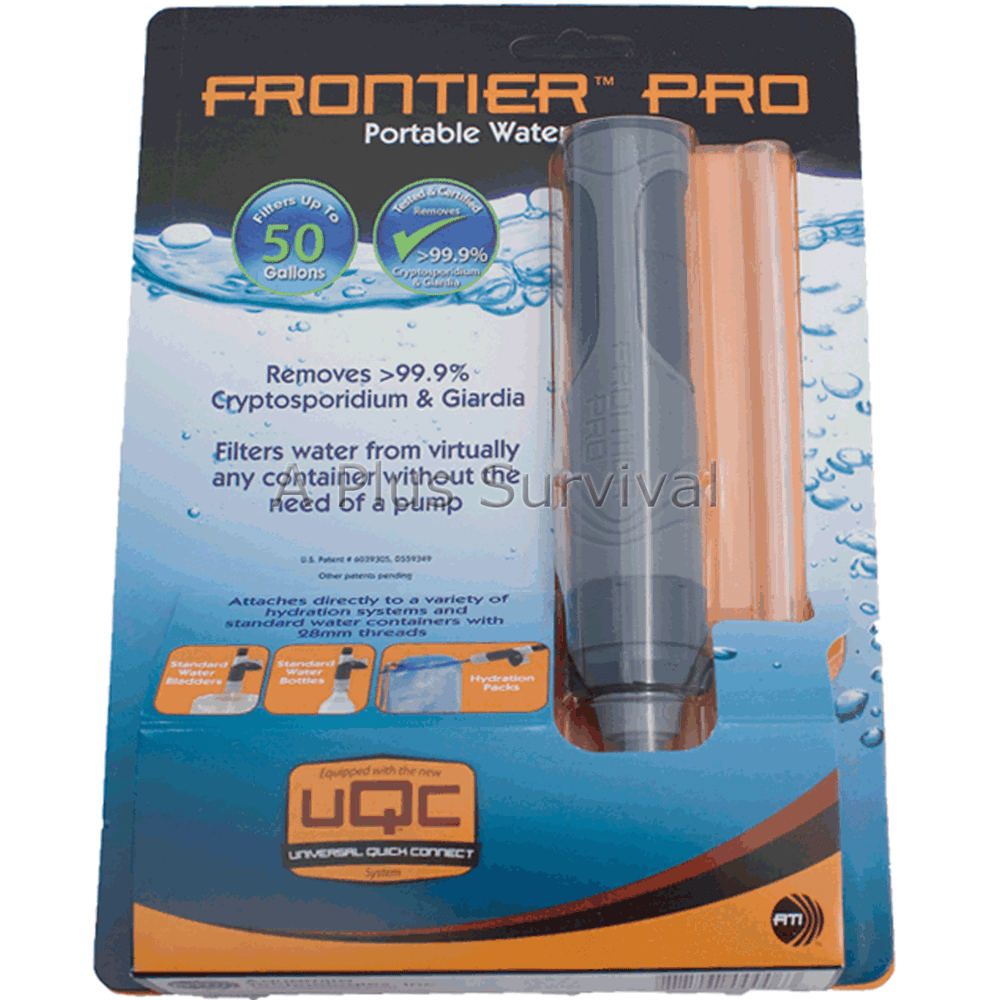 Aquamira Frontier Pro Ultralight Water Filter System Bladder Straw Gravity