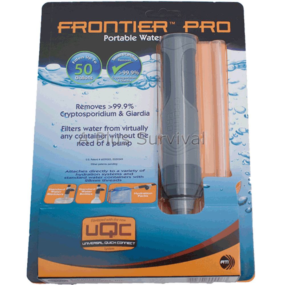Aquamira Frontier Pro Ultralight Water Filter System Bladder Straw Gravity