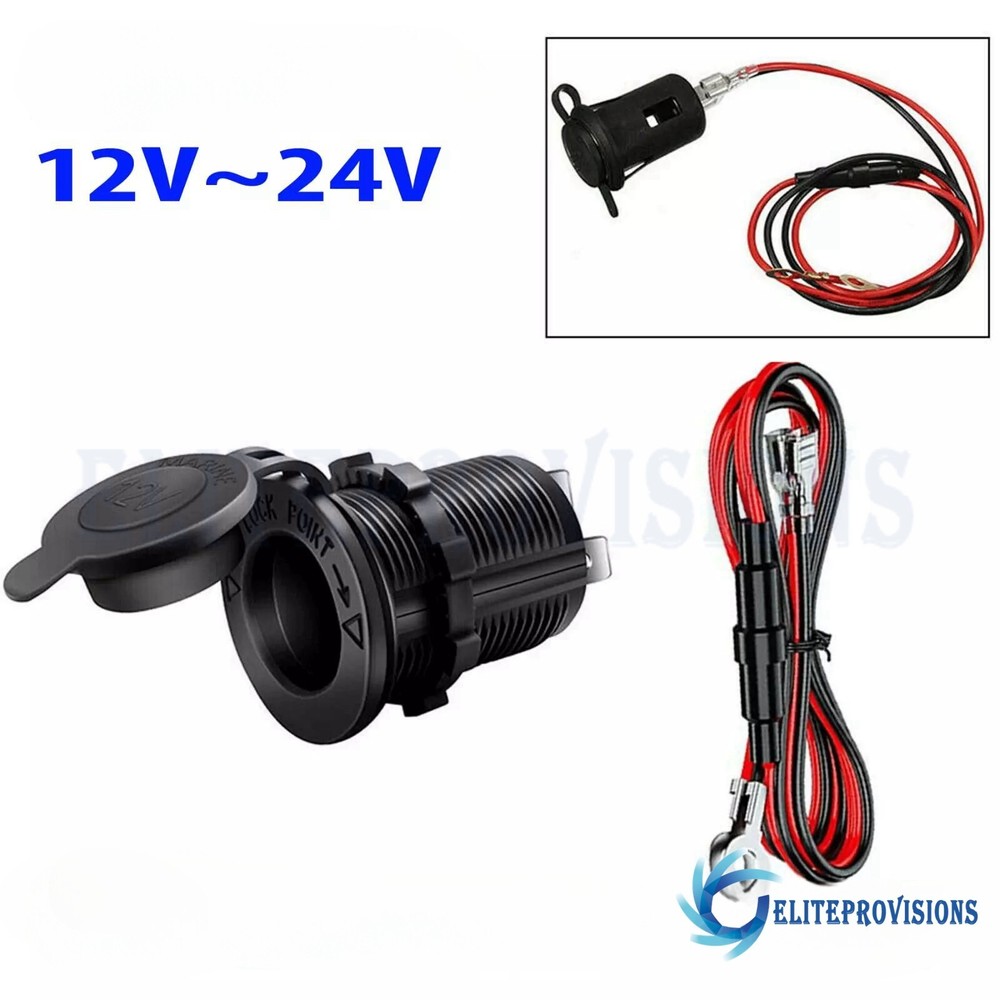 *Cigarette Lighter Socket Power Outlet Socket Receptacle Car Motorcycle ATV 12V*