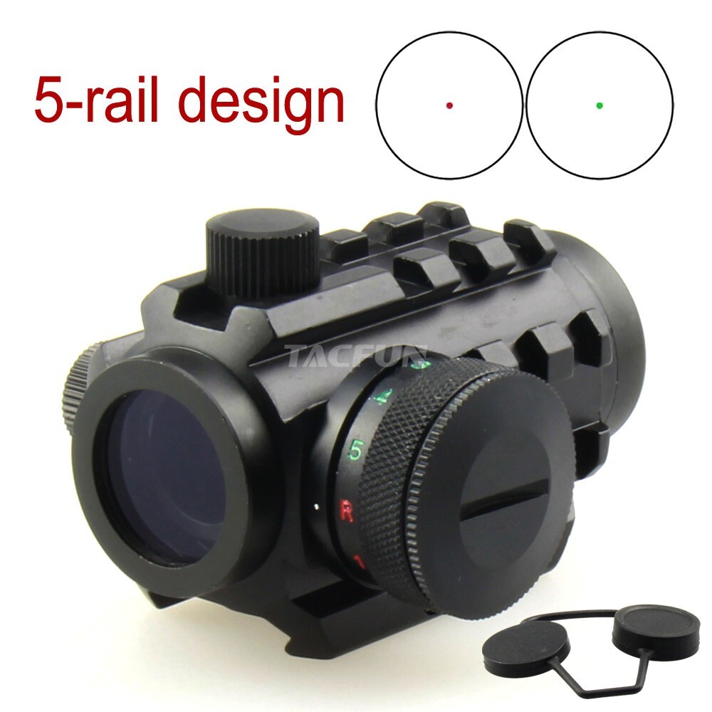 Micro Red & Green Dot Reflex Sight Compact 1x20 Dual Illuminated /w 5-rail
