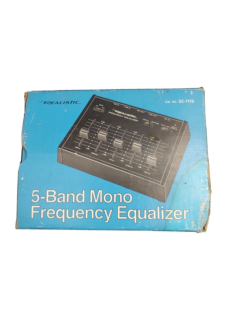 Realistic 32-1115 Frequency Equalizer 5 Band Graphic Eqi Vintage Unit