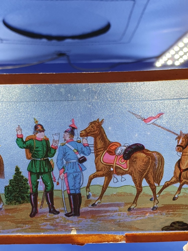 5 Vintage Glass Panoramic Magic Lantern Slides