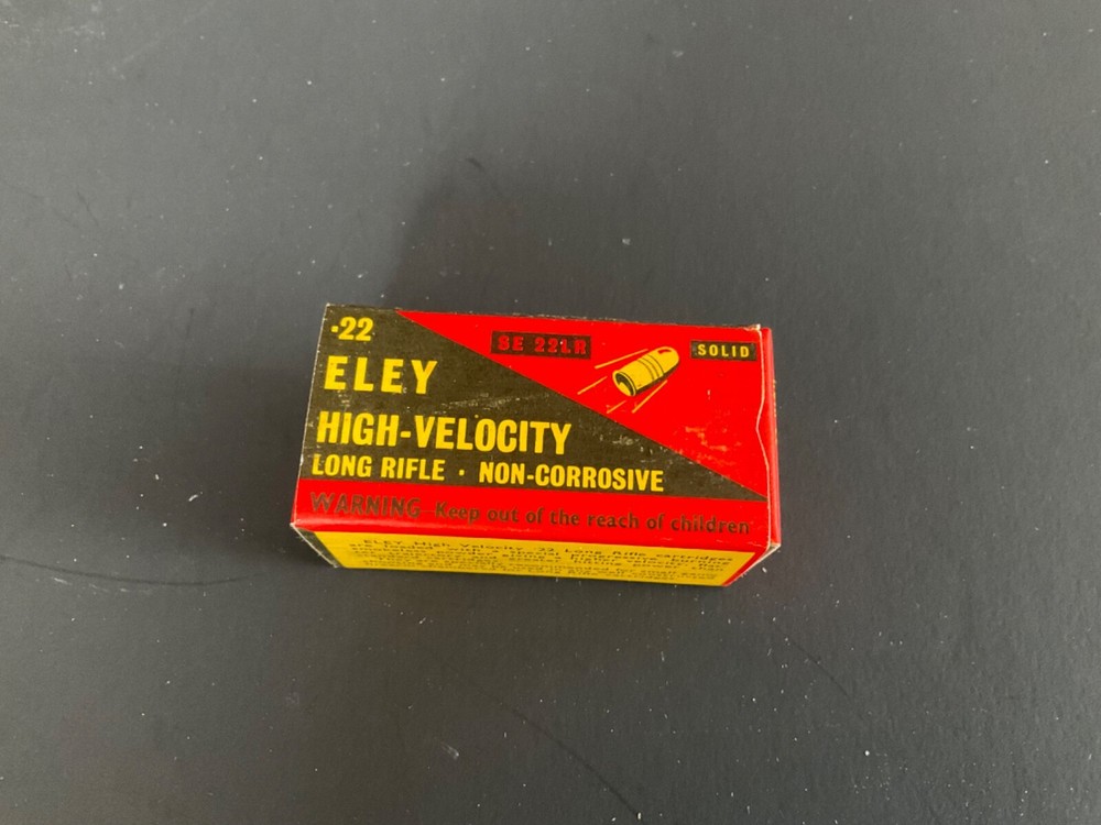 EMPTY 22 AMMO BOX ELEY long Rifle Rabbit MINTY England #2