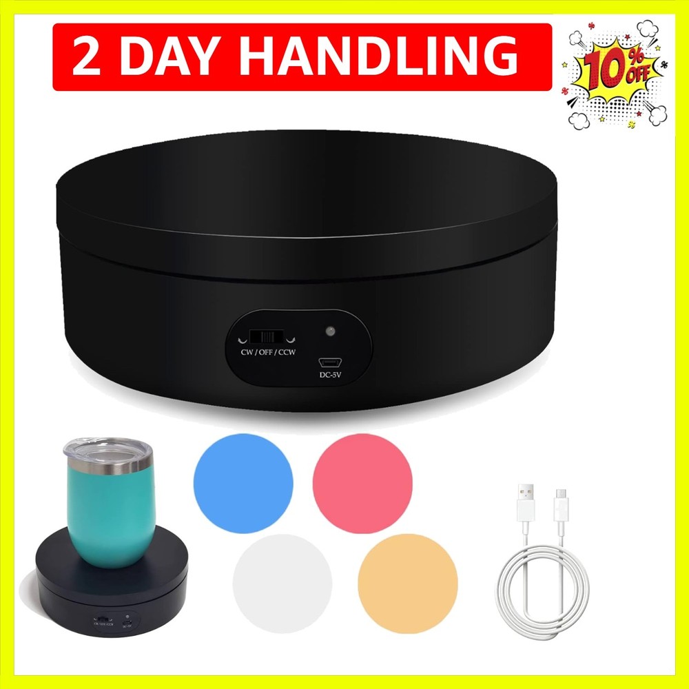 Motorized Rotating Display Stand, Cup Display Turner Stand, Electric Rotating...