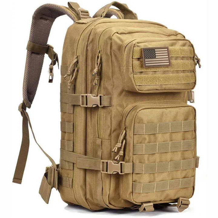 Military Tactical Backpack – 3-Day Assault Pack MOLLE- Brown