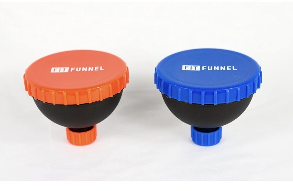 Supplement & Protein Funnel Portable Container Color Coded For Pre & Post-2 Pack