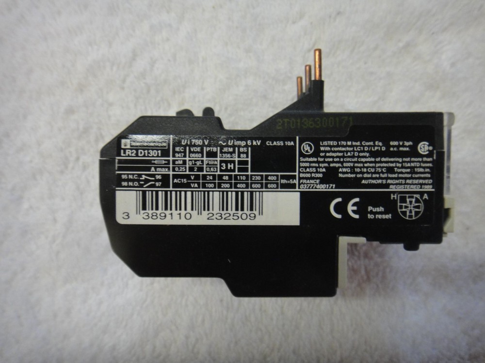 Telemecanique Thermal Overload    LR2D1301