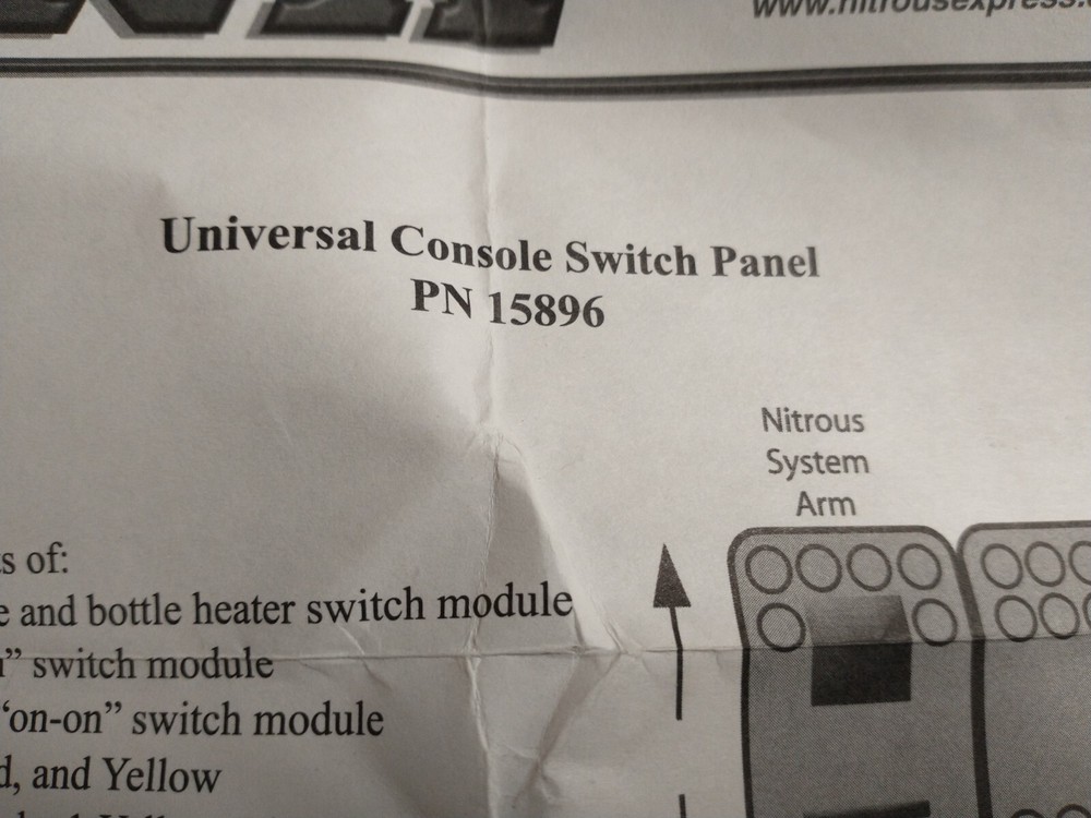 15896 NITROUS EXPRESS SWITCH PANEL 3 SWITCHES MOMENTARY