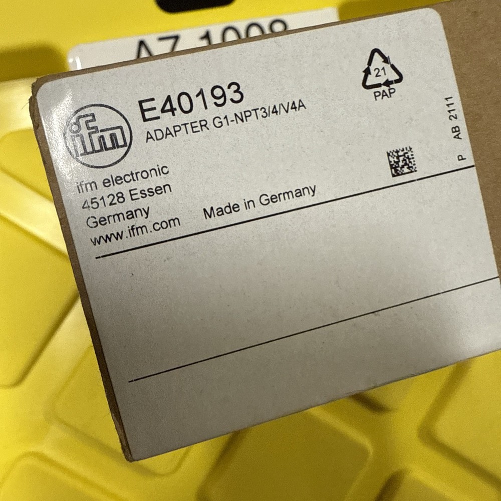 IFM E40193 Adapter For Flow Meter 3/4"