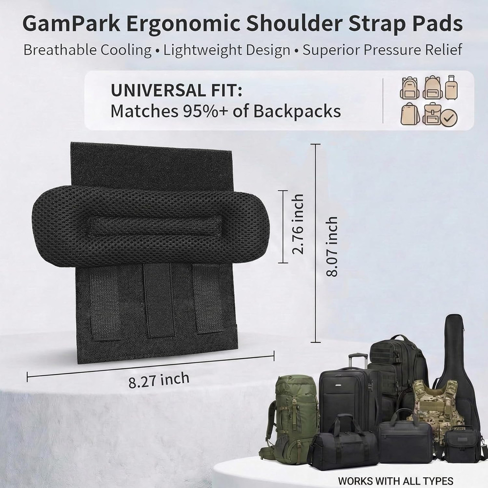 2 Pack Shoulder Strap Pad, Tactical Backpack Shoulder Pads for Sling Bag Strap,