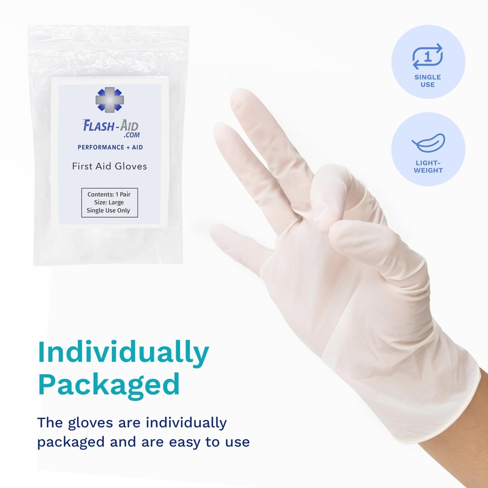Individually Packaged First Aid Gloves One-Size