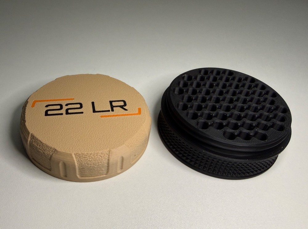 3-D Printed 22 LR Ammo Box Storage Case Container 55 Round