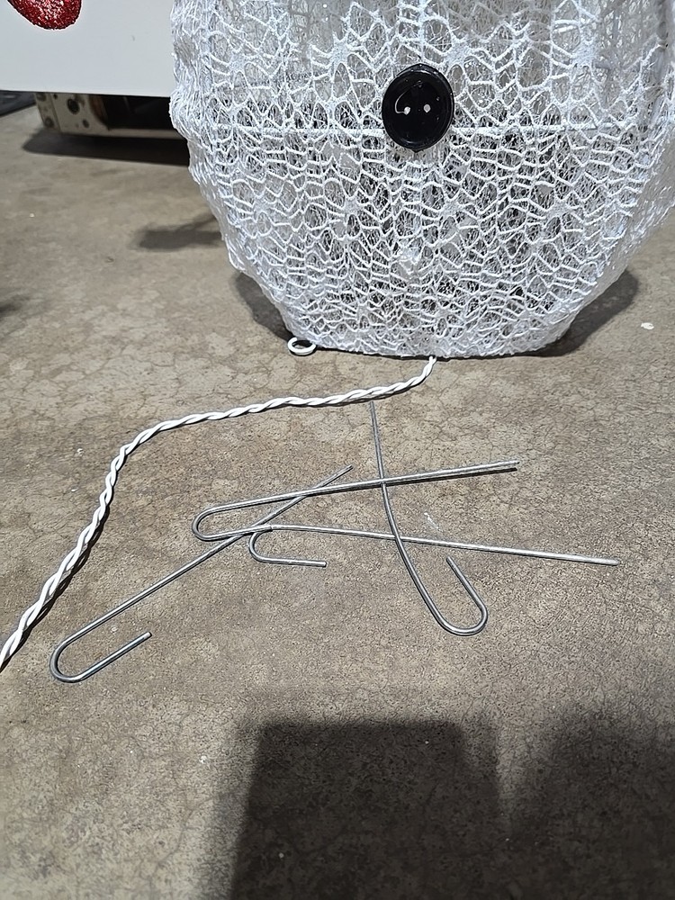 National Tree Company 30 in. Pre-Lit Fabric Snowman