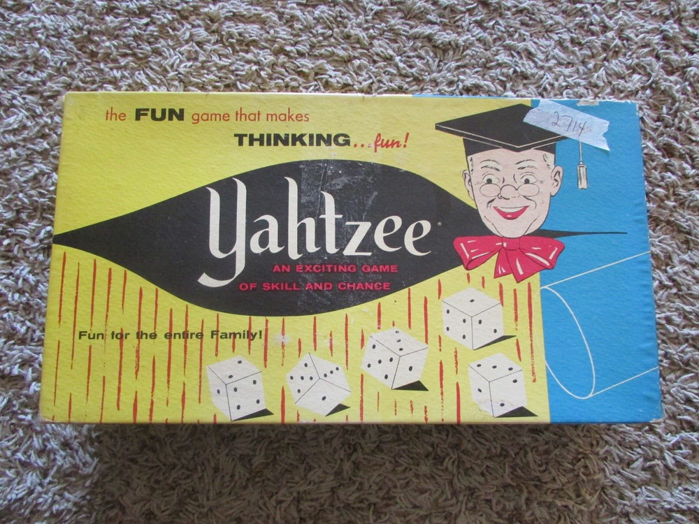 Vintage Yahtzee Dice Game from 1962
