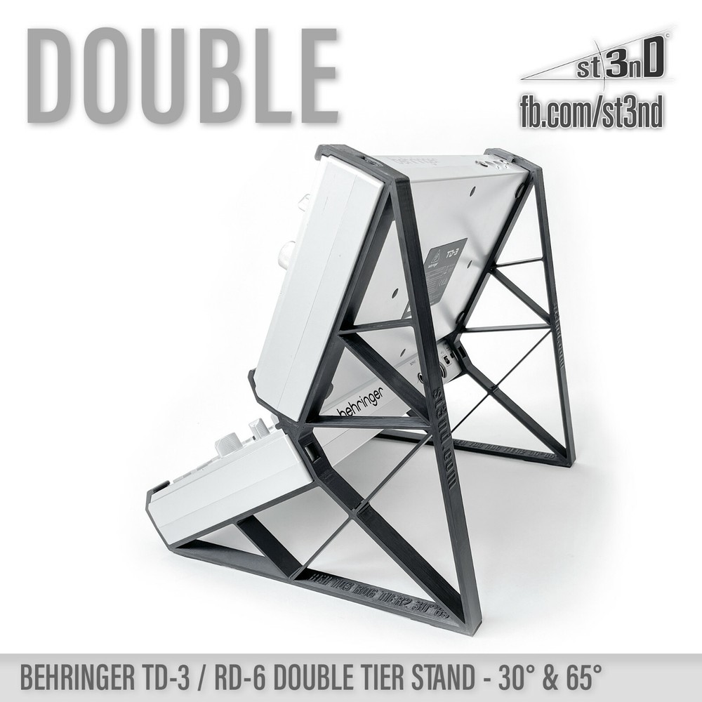 DOUBLE TIER STAND for BEHRINGER TD-3 RD-6 30° 65°