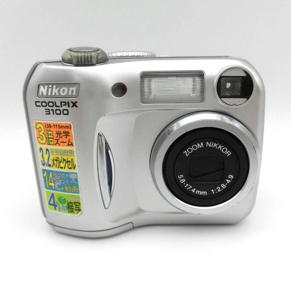 Nikon COOLPIX 3100 Compact Digital Camera Silver Tested with Accessories