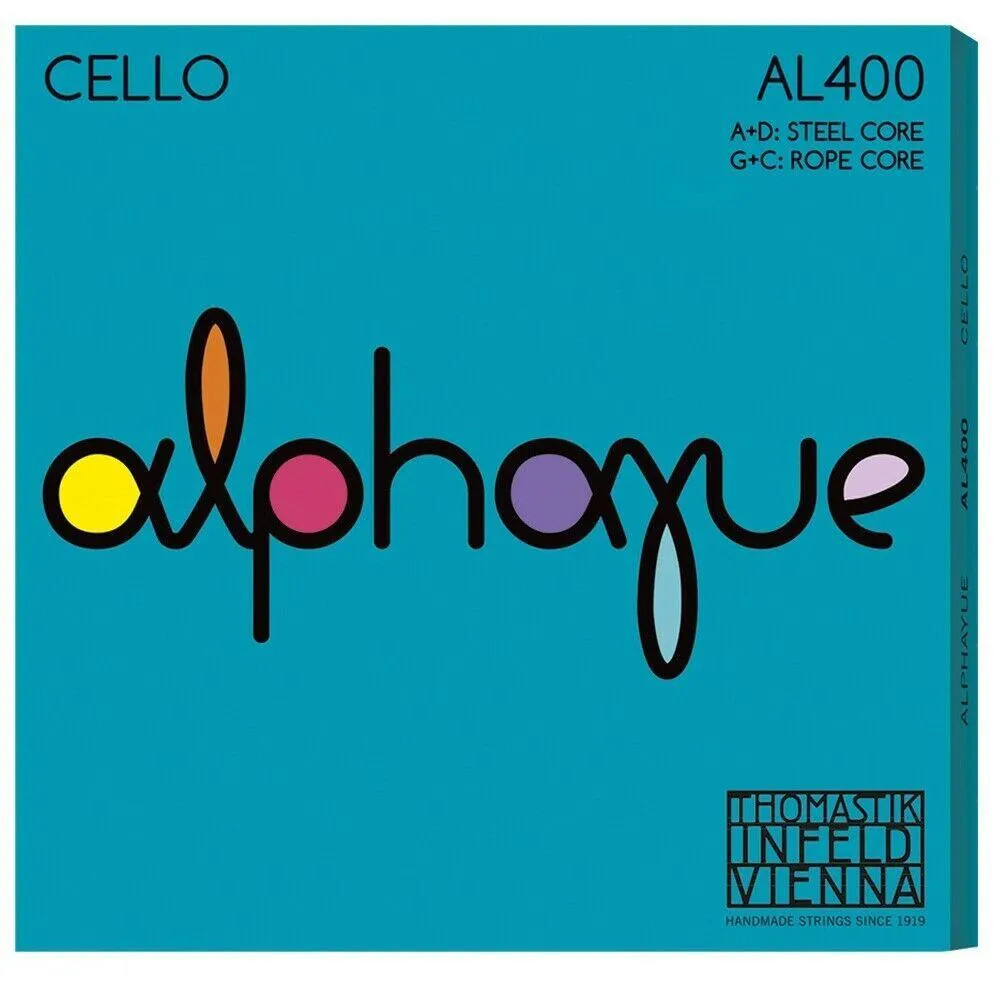 Thomastik Alphayue Series Cello String Set 3/4 Size, Medium - AL400