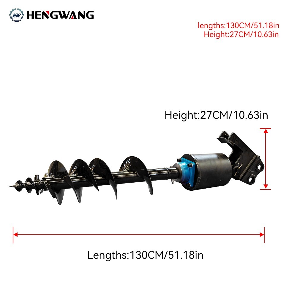 Mini Excavator Attachment Hydraulic Auger High Rotating Speed High Compatibility