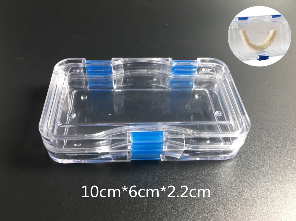 Hinged Display Jewelry Box Membrane Case Denture False Inlay Teeth Fragile 1pc