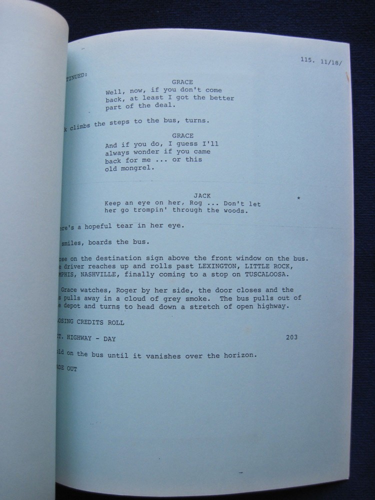 ORIGINAL FILM SCRIPT for MAN OUTSIDE - BRADFORD DILLMAN'S Copy with His Notes