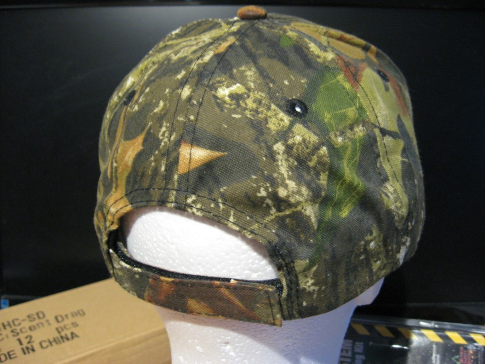 Mossy Oak Camo Cap Embroidered Record Rack Deer Hunting Hat / Adjustable