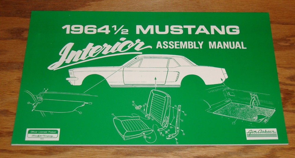 1964 1/2 Ford Mustang Interior Assembly Manual 64 65