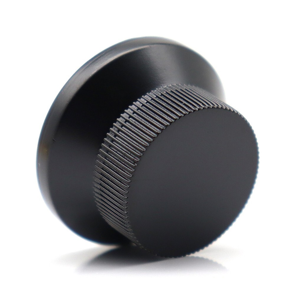 4 Pcs Metal Black Hat Top Flat Top Bass Knobs Guitar Knobs Push-in Control Knobs