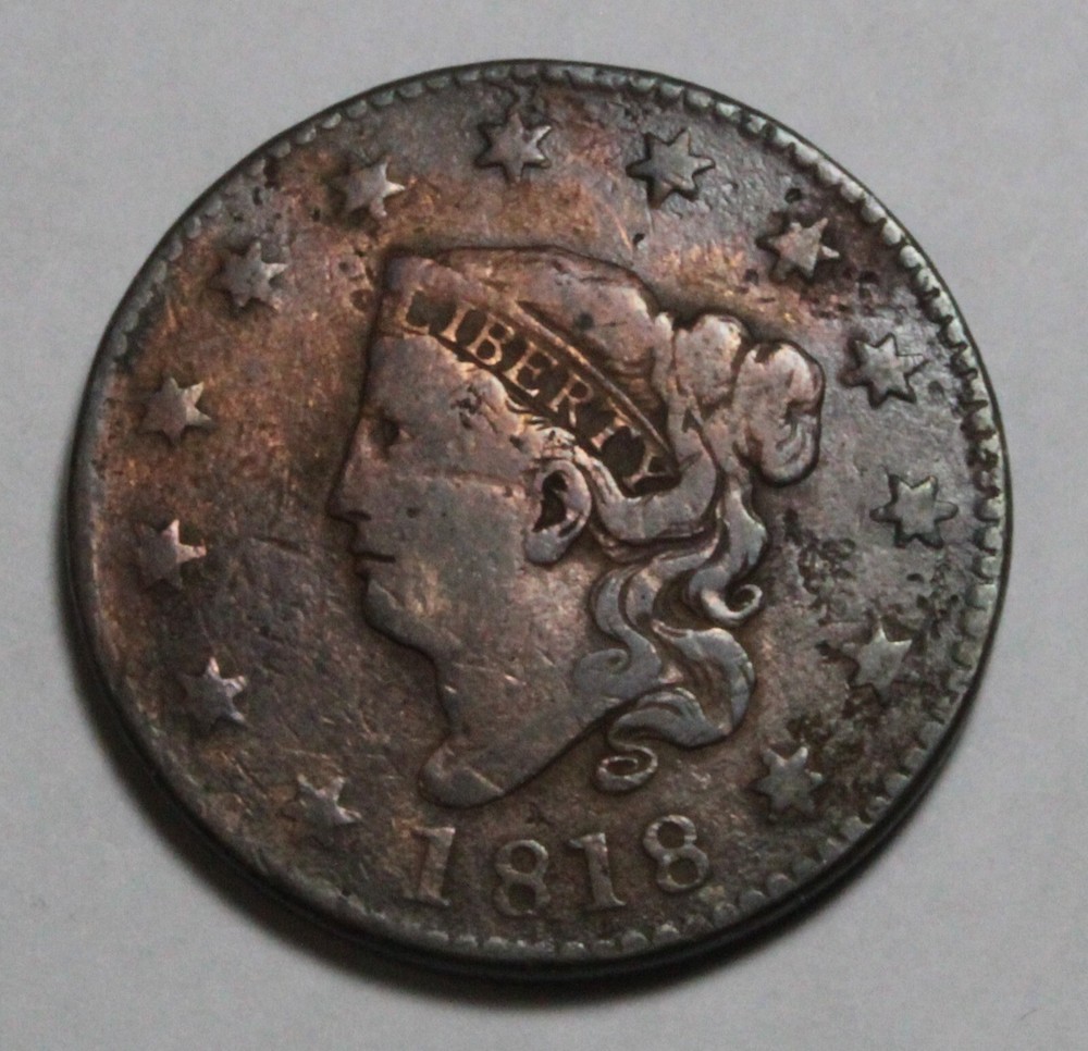 1818 Large Cent PH315