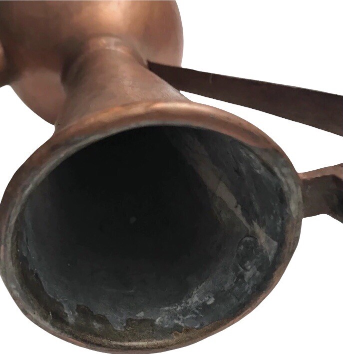 Antique Russian Copper Double Eagle Marked Pitcher/Teapot