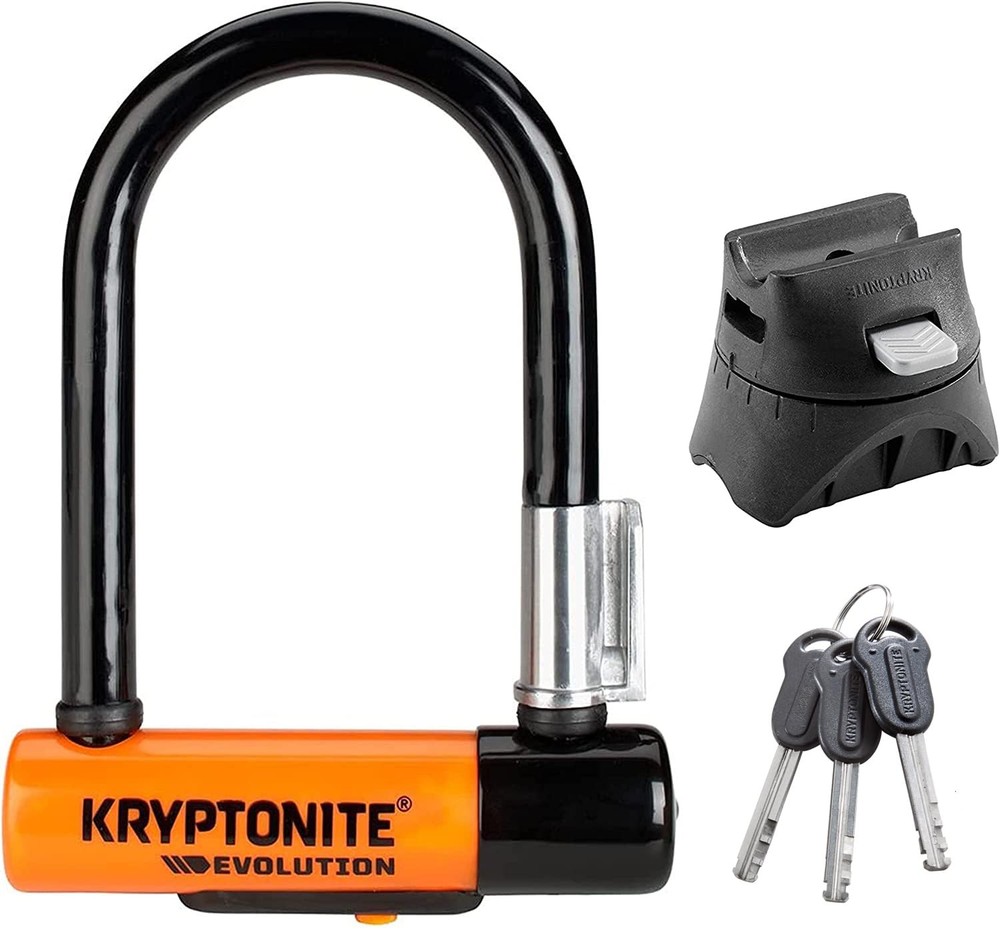 Kryptonite Evolution Mini-5 Bike U-Lock, Heavy Duty Anti-Theft Bicycle U Lock,