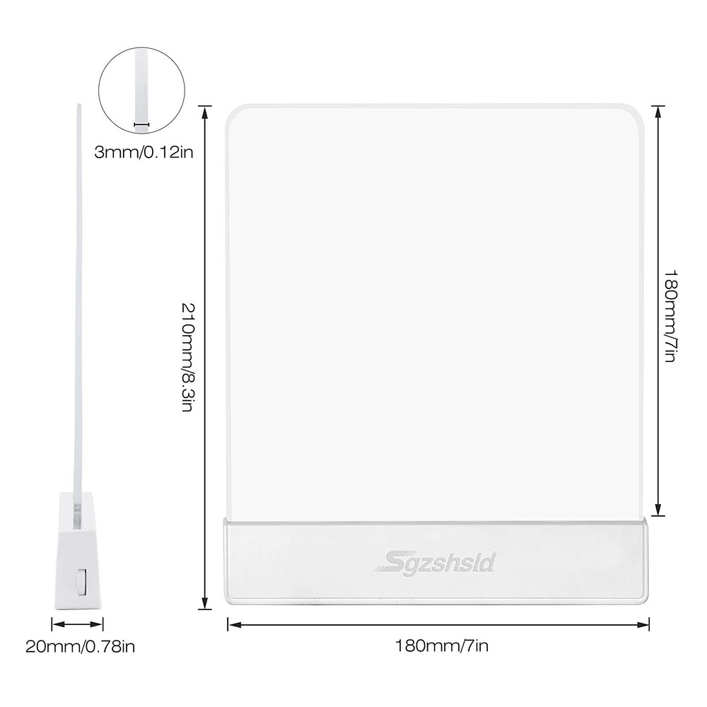 Book Light,Battery Powered Flat Plate led Book lamp,Brightness Adjustable,2 C...