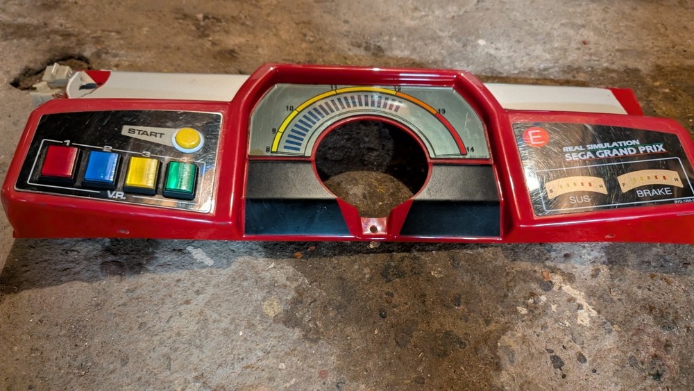 virtua racing plastic control panel with working buttons