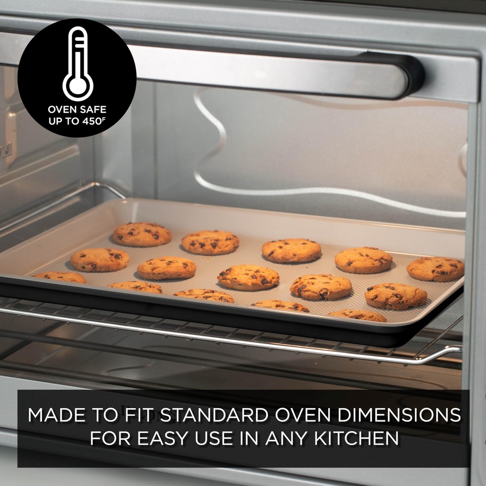 Country Kitchen Nonstick Stackable Bakeware Set - Durable, Easy 6 Pcs, Black