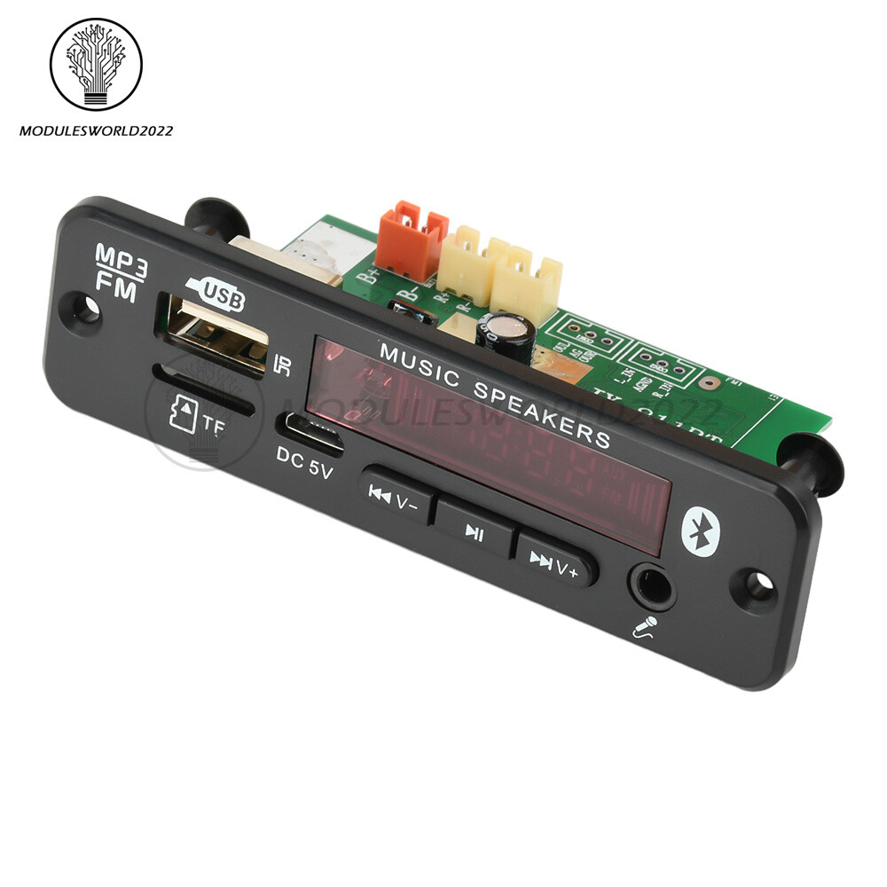 2*20W Amplifier Stereo DIY MP3 Decoder Board Bluetooth 5.0 Car FM Radio Module