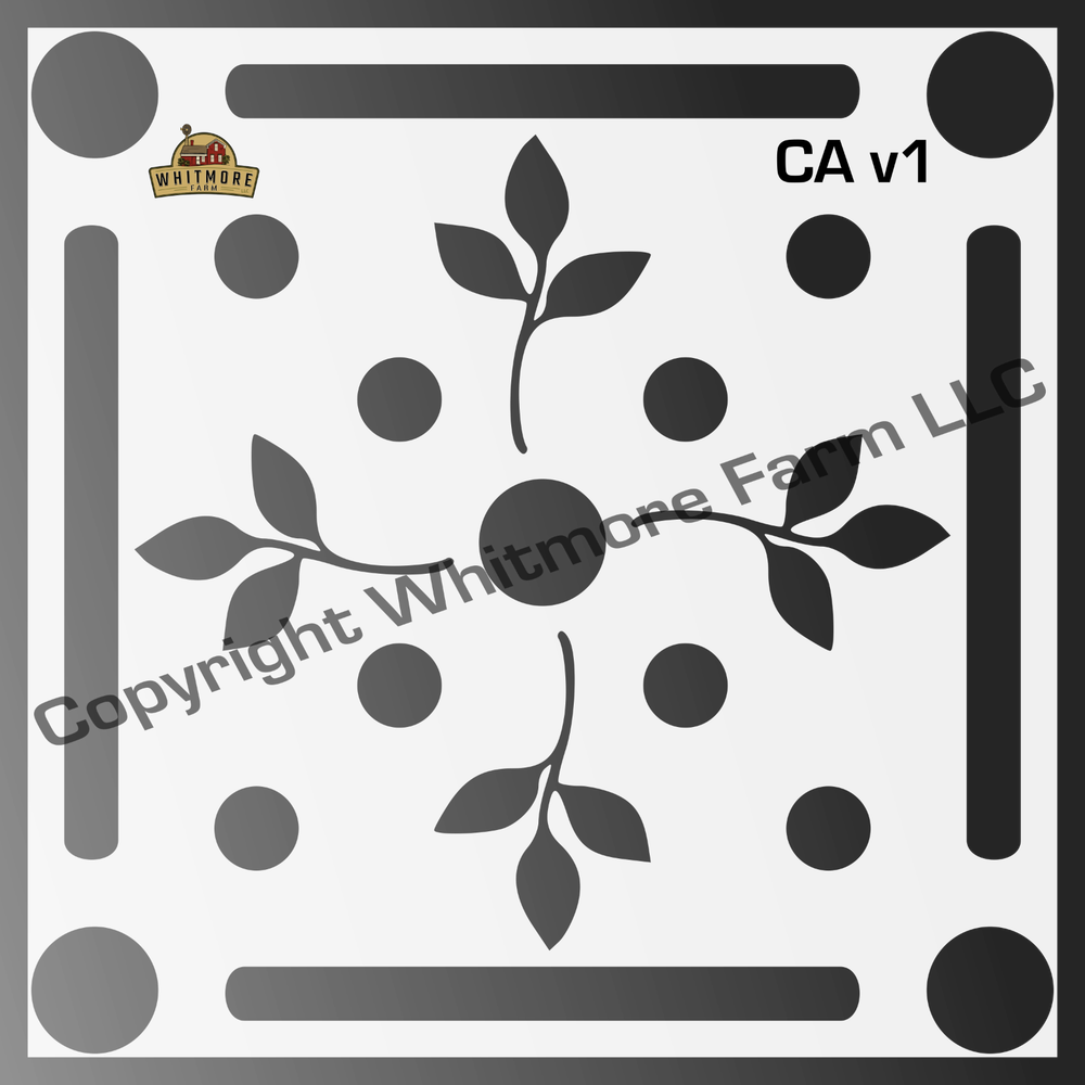 CA1 Circular Wall and Tile Roller-Airbrush Stencil - Mylar Reusable