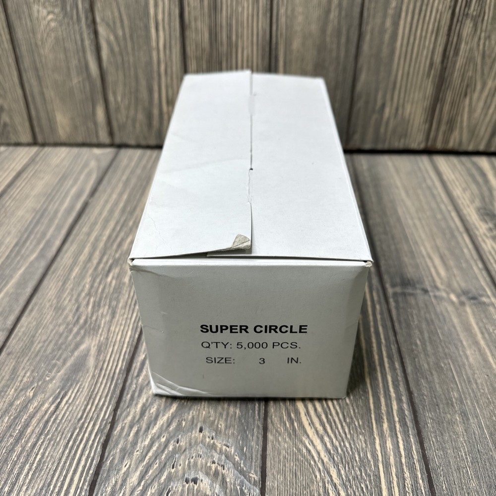 Super Circle 5000 Pieces Size 3"  Open Box