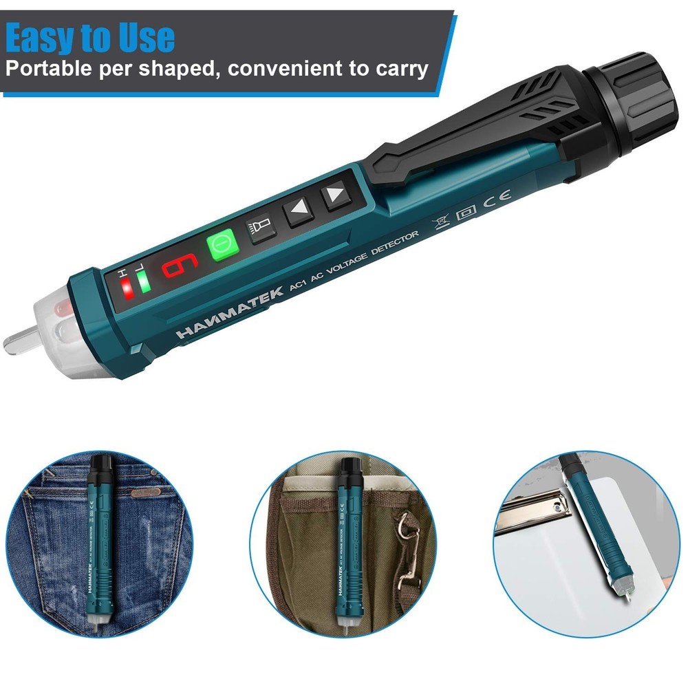 Versatile Non-Contact AC Circuit Tester with Adjustable Sensitivity & LED Light