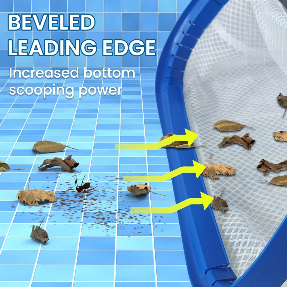 17.5" Pool Net – Heavy Duty Leaf Net with Aluminum Frame with Diamond-Pattern Ul