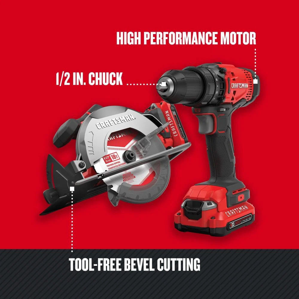 Craftsman V20* Cordless 2-Tool Combo 2 Battery Kit