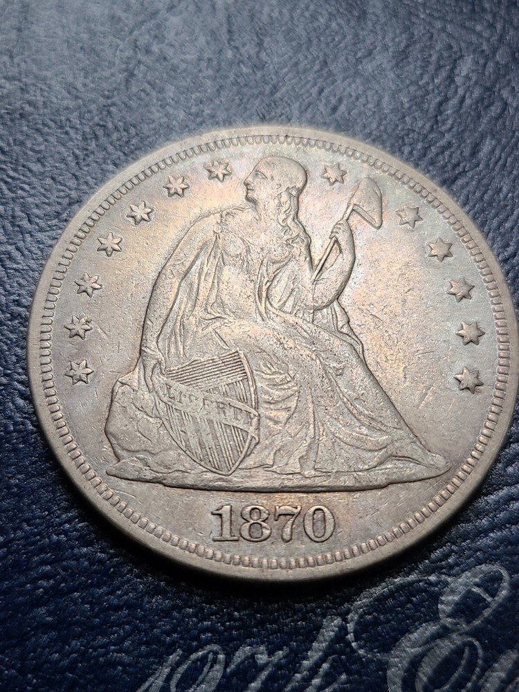 1870 Seated Liberty Dollar Fine
