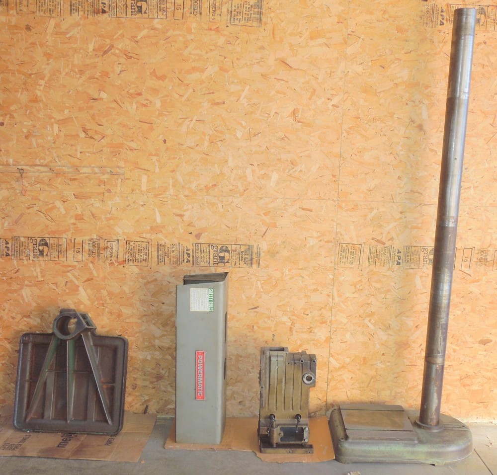 POWERMATIC 1200 DRILL PRESS PARTS 4 PCS. TABLE, HEAD CASTING, GUARD, BASE & COLU