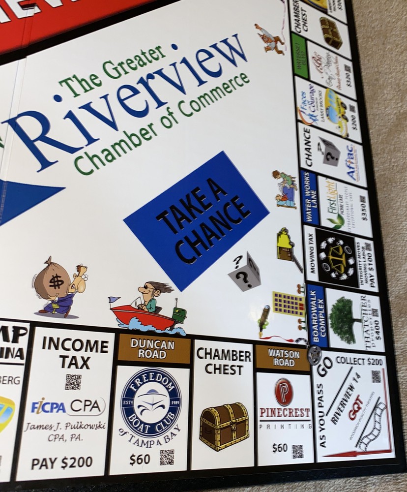 Riverview-opoly Replacement Game Board