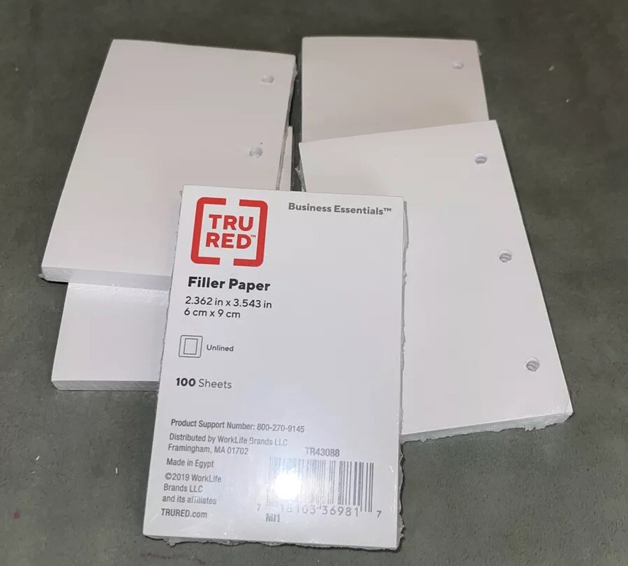 Tru Red Micro Binder Refill Pages, Set 5, 500 Sheets Total, TR43088 WOW LOOK-B5