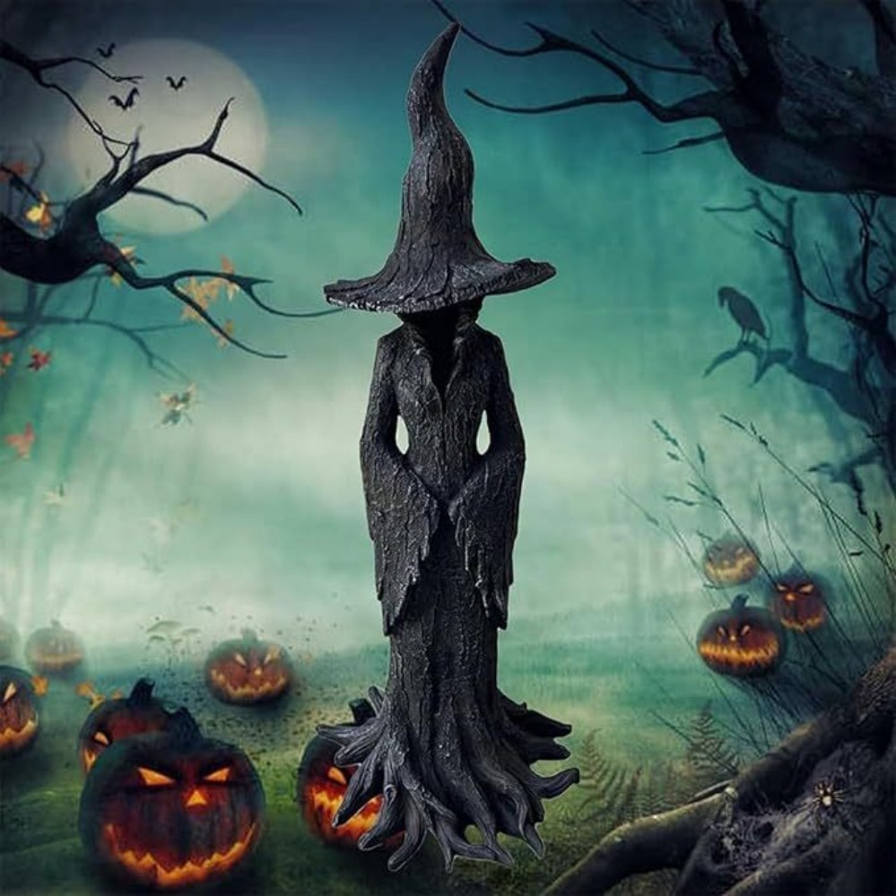 Cracker Barrel Tree Witch Statue 2026 20 cm Halloween Decor - New