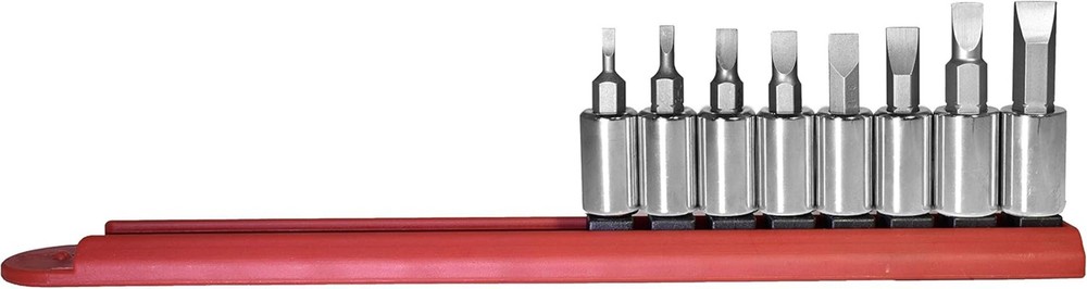 Mayhew Tools 16011 Slotted Socket Bit Set, Chrome Plated, 8-Piece Polished Chrom