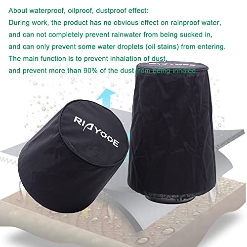 Cone Air Filter Sock Waterproof Universal Fit for Performance Air Intake Large