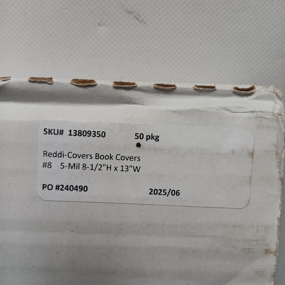 Reddi-Covers Book Covers 5-Mil 8-1/2"H x 13"W 50/Pkg