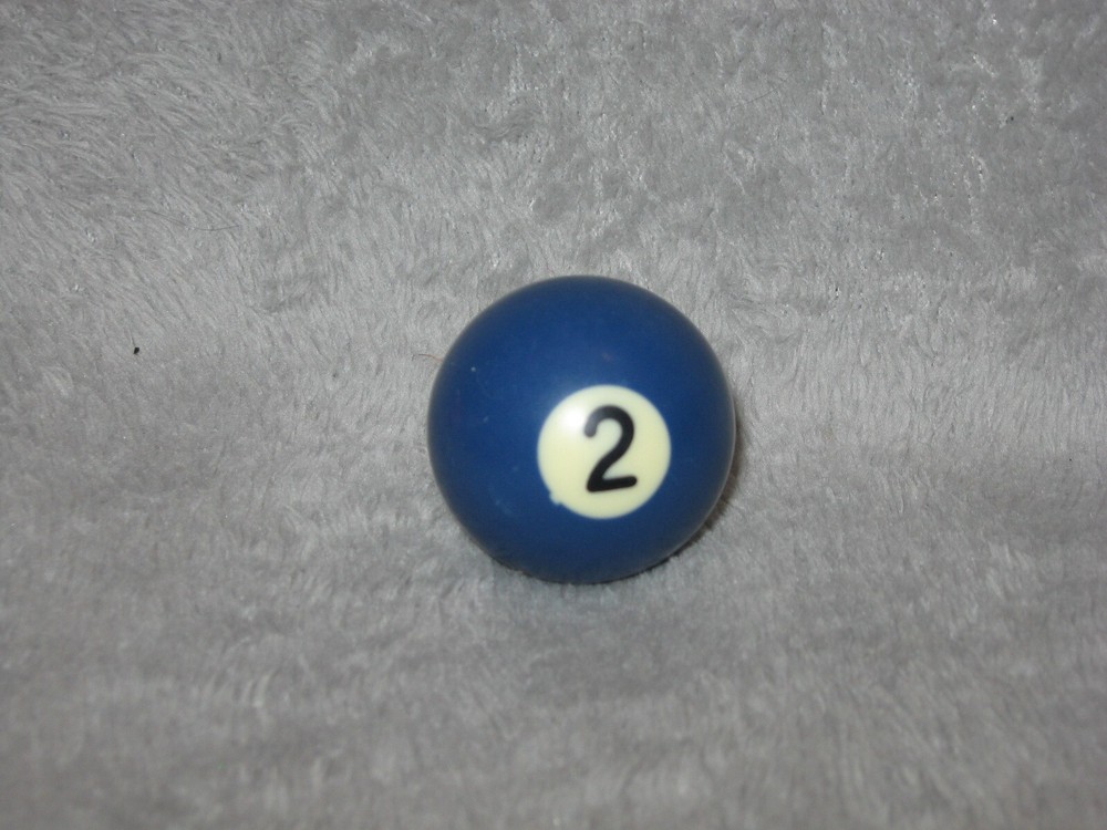 Mini Pool Ball #2 Blue Solid 1.5" Diameter Miniature Billiard Replacement